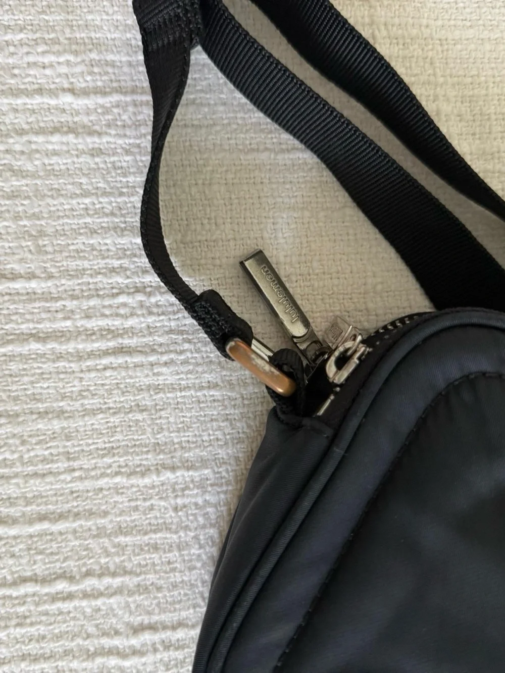 lululemon athletica Black Nylon Crossbody Bag